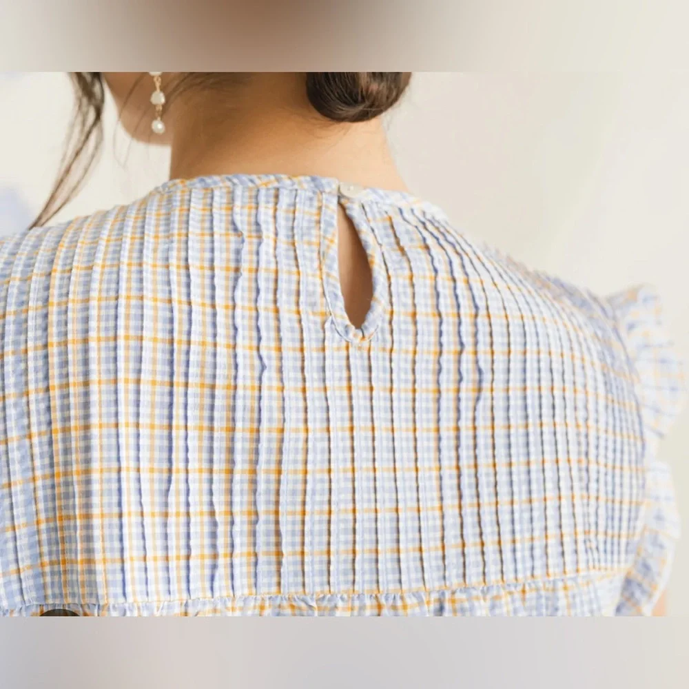 Harper Sage Women’s Kaleidoscope Blouse- Lavender Ochre - Picture 15 of 15